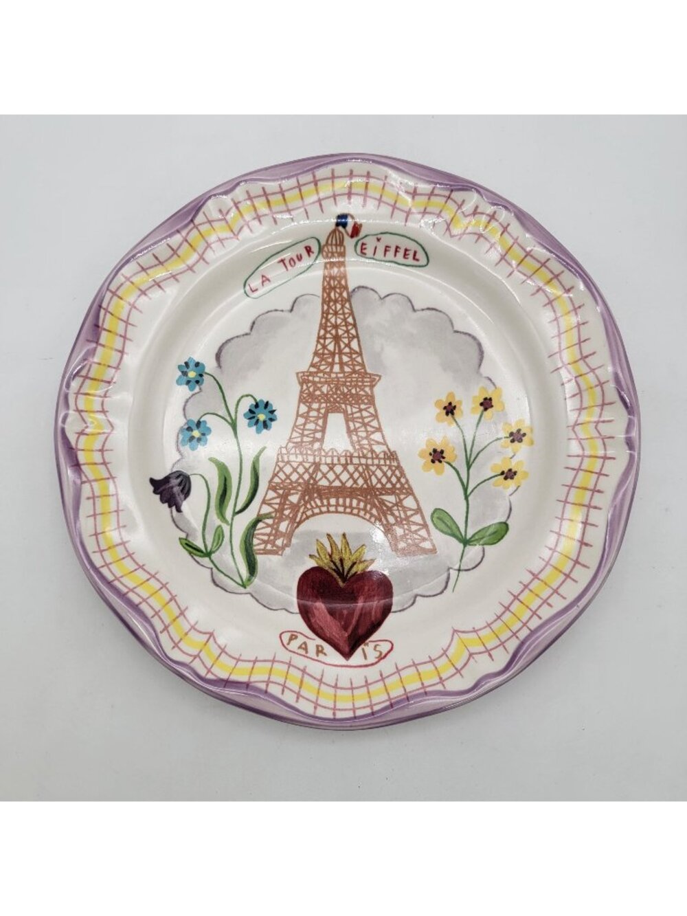 Anthropologie Nathalie Lete Paris Eiffel Tower Dinner Plate